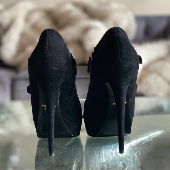 Prada Black Boots / Booties - black suede sz 39 - Picture 3 of 5